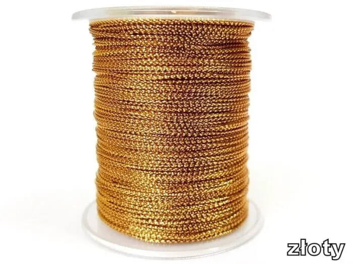 Sznurek METALIZOWANY 1mm/ rolka 100m