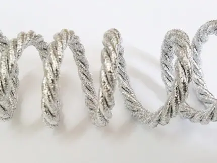 Sznurek ozdobny SKRĘCANY METALIZOWANY 7mm (rolka 20m)