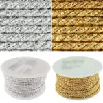 Sznurek skręcany metalizowany 3mm WS-3/F opakowanie na metry