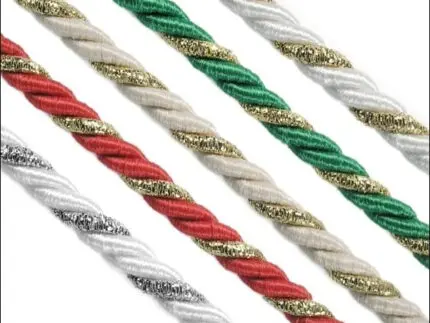 Sznurek skręcany METALIZOWANY FI-7/2PF opakowanie 20m