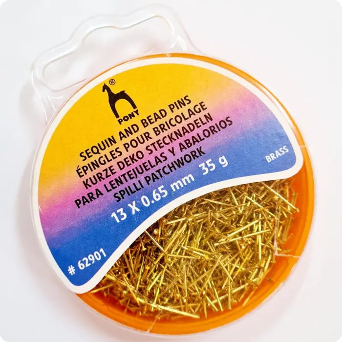 SZPILKI KRÓTKIE 13 mm ZŁOTE (62901) PONY