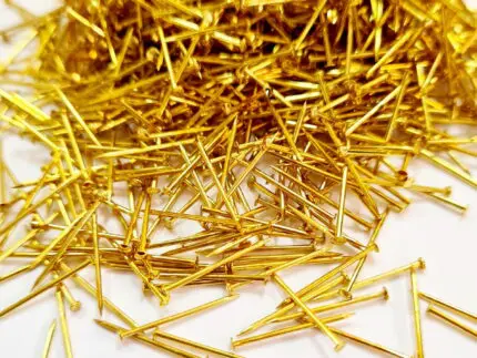 SZPILKI KRÓTKIE 13 mm ZŁOTE (62901) PONY