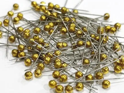 Szpilki ze złotą kuleczką 36mm