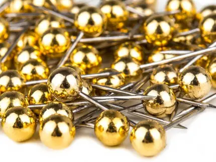 Szpilki ze złotą kuleczką 36mm