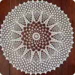 Szydełkowa Biała Serwetka 50cm