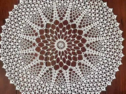 Szydełkowa Biała Serwetka 50cm