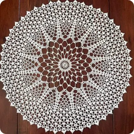 Szydełkowa Biała Serwetka 50cm