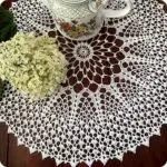 Szydełkowa Biała Serwetka 50cm