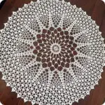 Szydełkowa Biała Serwetka 50cm