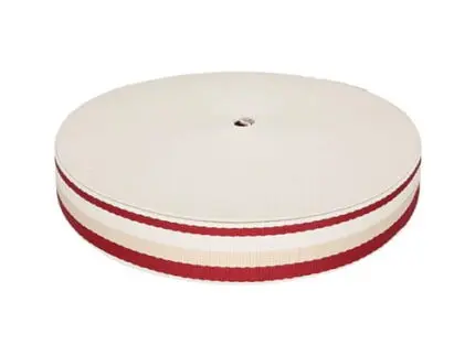 Taśma nośna w paski 38mm (3T) bordo