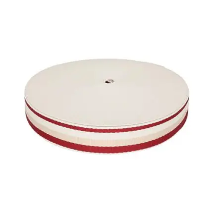 Taśma nośna w paski 38mm (3T) bordo