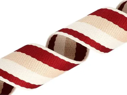 Taśma nośna w paski 38mm (3T) bordo