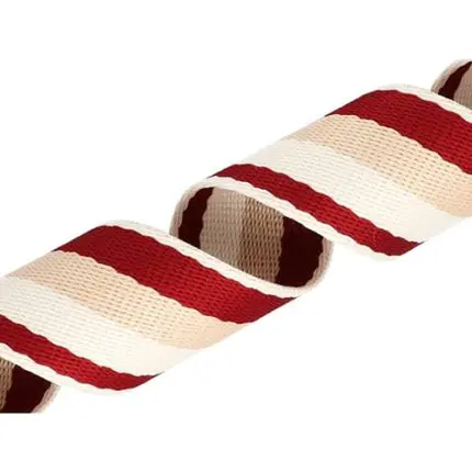 Taśma nośna w paski 38mm (3T) bordo