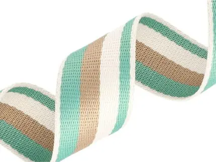 Taśma nośna w paski 38mm (3T) szałwia
