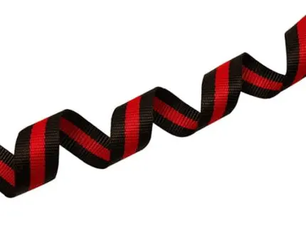 Taśma nośna w paski 40mm czarno-czerwona