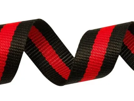 Taśma nośna w paski 40mm czarno-czerwona