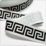 Taśma ozdobna 30mm na lampasy BIAŁO-CZARNA