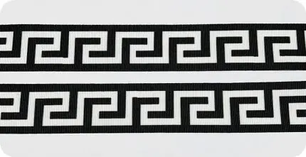 Taśma ozdobna 30mm na lampasy CZARNO-BIAŁA