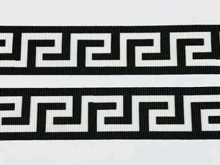 Taśma ozdobna 30mm na lampasy CZARNO-BIAŁA