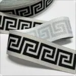 Taśma ozdobna 30mm na lampasy SZARO-CZARNA