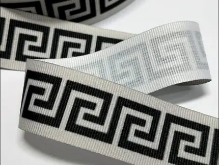 Taśma ozdobna 30mm na lampasy SZARO-CZARNA