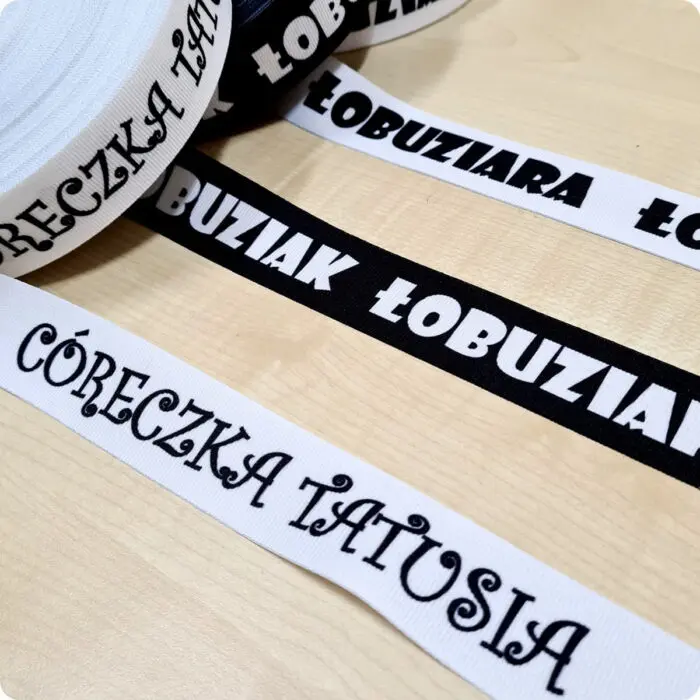 Taśma ozdobna LAMPASOWA z napisem CÓRECZKA TATUSIA