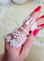 TAŚMA OZDOBNA PEREŁKOWA - KWIATKI