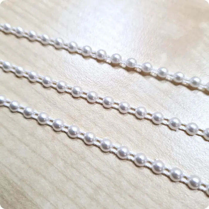 TAŚMA OZDOBNA PEREŁKOWA - ŁAŃCUSZEK