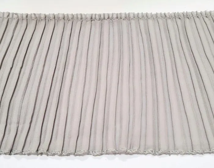 Taśma ozdobna PLISA szer. 140mm JASNOSZARA