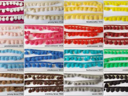 TAŚMA z POMPONAMI 2 cm opakowanie 25 m