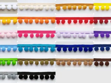 TAŚMA z POMPONAMI 4cm - opakowanie 10 metrów