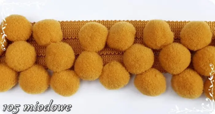 TAŚMA z POMPONAMI 4cm - opakowanie 10 metrów