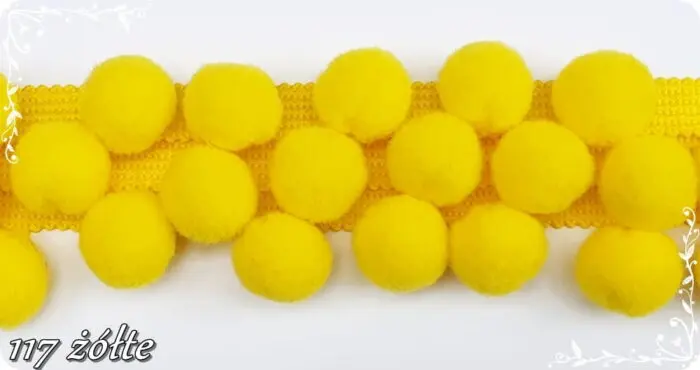 TAŚMA z POMPONAMI 4cm - opakowanie 10 metrów