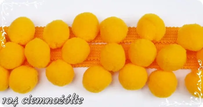 TAŚMA z POMPONAMI 4cm - opakowanie 10 metrów