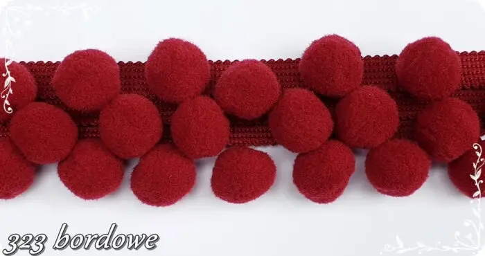 TAŚMA z POMPONAMI 4cm - opakowanie 10 metrów