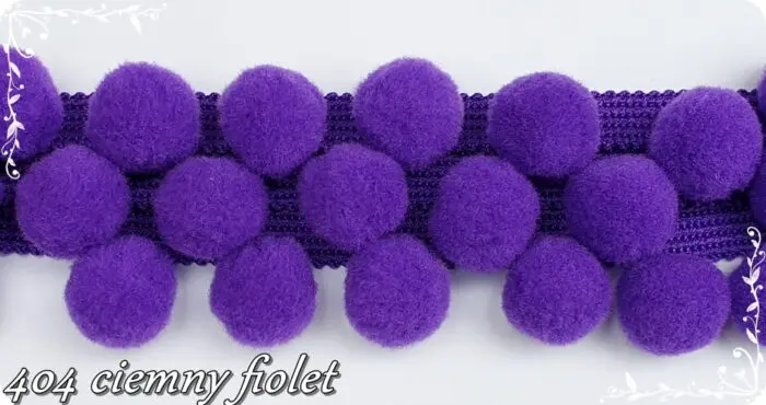 TAŚMA z POMPONAMI 4cm - opakowanie 10 metrów