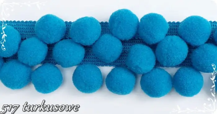 TAŚMA z POMPONAMI 4cm - opakowanie 10 metrów