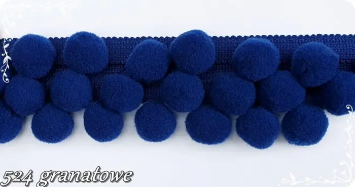TAŚMA z POMPONAMI 4cm - opakowanie 10 metrów