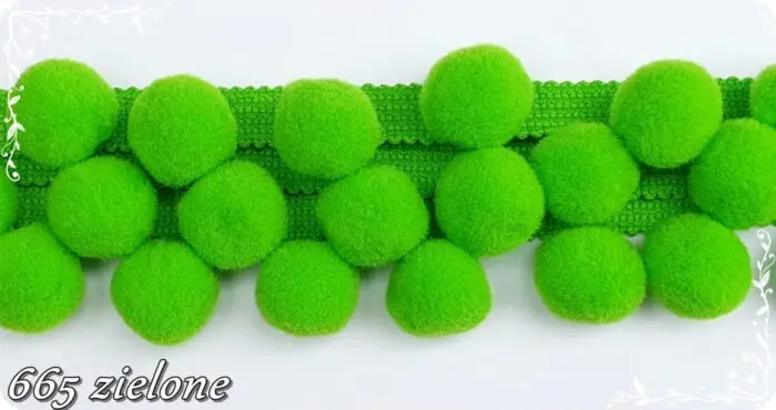 TAŚMA z POMPONAMI 4cm - opakowanie 10 metrów