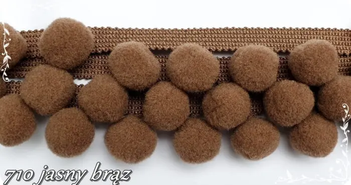 TAŚMA z POMPONAMI 4cm - opakowanie 10 metrów