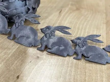 Taśma Zajączki ciemnoszare