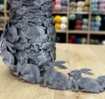 Taśma Zajączki ciemnoszare