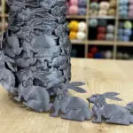 Taśma Zajączki ciemnoszare