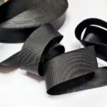 Taśma ze skosu/ LAMÓWKA niezaprasowana 20mm CZARNA na metry