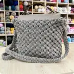 Torebka Beżowa - bawełna + skóra naturalna