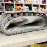 Torebka Beżowa - bawełna + skóra naturalna