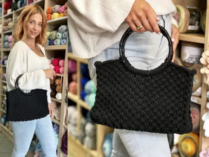 Torebka Czarna z podszewką