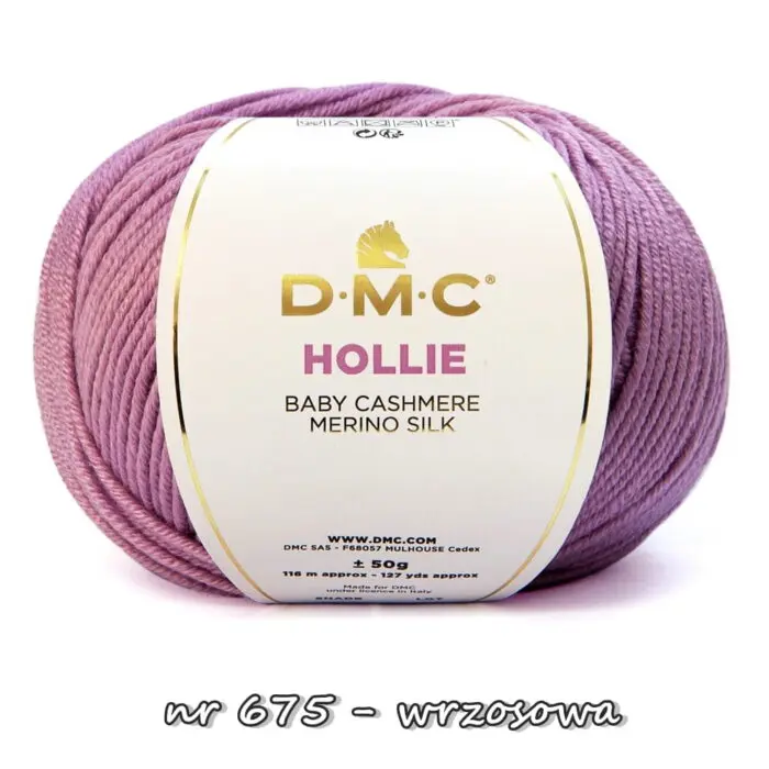 Włóczka DMC HOLLIE 50g/116m kaszmir, wełna merino, jedwab