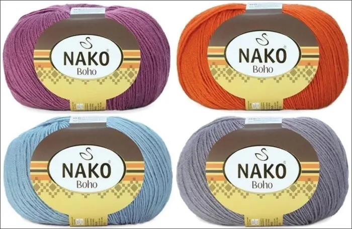 Włóczka Nako Boho 100g/400m wełna+poliamid