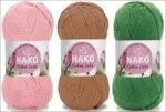 Włóczka Nako COTTON LUKS 100g/330m miękka bawełna + akryl